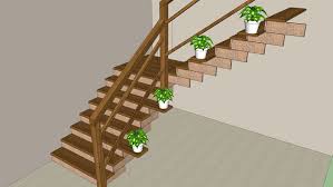 3d viewer is not available. Typical L Shaped Staircase With Modern Handrail Design 3d Warehouse
