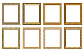 gold frames in clic paintings and