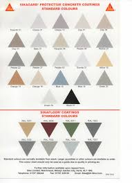 Sikagard Colour Chart Protective Concrete Coatings Sika