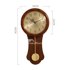 Wooden Pendulum Wall Clock Large