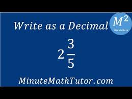 write as a decimal 2 3 5 you
