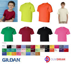 Details About Gildan Youth Ultra Cotton T Shirt 2000b Xs Xl 32 Colors New