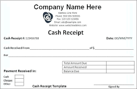 Receipt Document Template Quality Of Cash Receipt Document Format