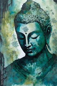 Buddha Watercolor Painting Canvas And
