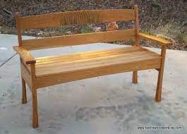 Custom White Oak Garden Bench By Bedre