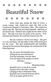 gospel tract beautiful snow poetry