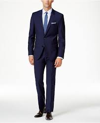 Hugo Mens Blue Slim Fit Suit Separates