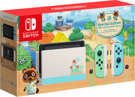 The nintendo switch is a video game console developed by nintendo and released worldwide in most regions on march 3, 2017. Nintendo Switch Animal Crossing New Horizons Edition 32gb Console Multi Hadskeaaa Best Buy