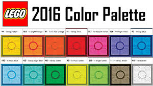 Lego 2016 Color Palette Every Color Of Lego Exclusive Look