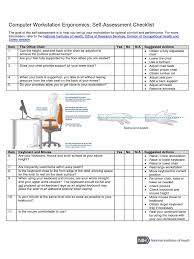 Prolonged use of a computer keyboard and/or mouse can lead to frequent muscle aches and nerve pain unless a few guidelines are followed. Computer Workstation Ergonomics Self Assessment Checklist Pdf Chair Computer Keyboard