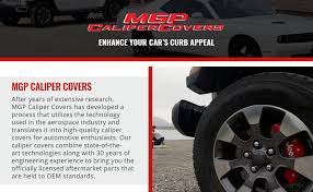 Rear disc brake caliper w/ bracket pair 2 for chevy malibu pontiac g6 g5 3.9l v6. Amazon Com Mgp Caliper Covers 20225shonrd Red Caliper Cover Set Of 4 Automotive