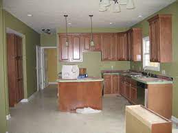 The color of rejuvenation and renewal, green is a trendy choice for nearly any style of kitchen. Kitchen Laundry Reno Updated July 1st Countertop Pics Green Kitchen Walls Green Kitchen Paint Sage Green Kitchen Walls