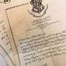handmade hogwarts acceptance letter