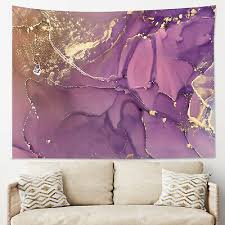 Lavender Purple Marble Texture Gold