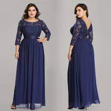 Very pretty and cute navy blue dresses for mother of the groom and mother of the bride. Ever Pretty Plus Size Bridesmaid Dresses 3 4 Sleeves Long Lace Party Dress 07412 D Bridesmaid Dresses Plus Size Navy Blue Bridesmaid Dresses Maxi Dress Wedding