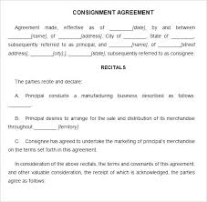 Consignment Agreement Template Antonchan Co