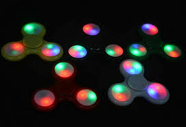 Lighted Led Fidget Spinner Light Up Spinning Toys For Kids Adults Relax Black For Sale Online Ebay
