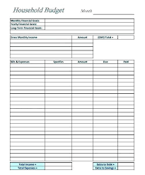 Budgeting Worksheets Excel Household Budget Template