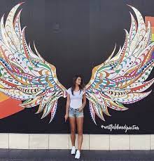 angel wings art murals street art