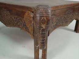 hand carved elephant coffee table cu