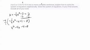 Equations Algebraically Solve