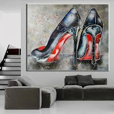 Art Graphite High Heels Shoes