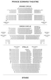 Prince Edward Theatre Seating Plan Chart London Uk