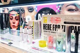 cosmetic display lighting milk makeup