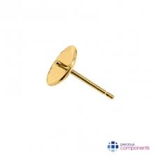 14k yellow gold earring with cup 8 mm