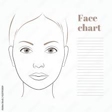 face chart for makeup artist template