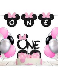 one minnie mouse mickey mouse party