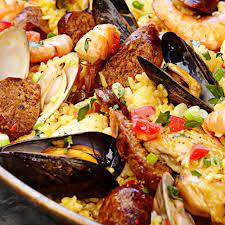 en and seafood paella recipe guy