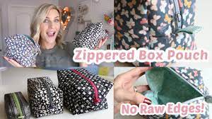 zippered box pouch sewing tutorial no