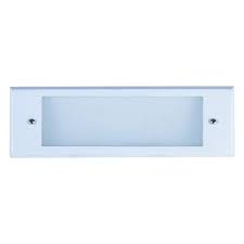 Outdoor Low Voltage White Glass Lens Rectangle Surface Brick Step Wall Light Cover Plate