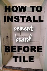 how to install cement board for tile