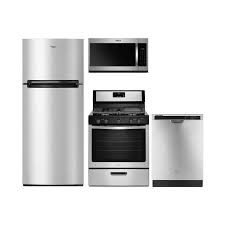 Lowes whirlpool refrigerators top freezer. Shop Whirlpool Top Freezer Refrigerator Gas Range Suite In Stainless Steel At Lowes Com
