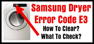 A samsung dryer displays a he error code when a heating error has been detected by the internal electronic diagnostics. Samsung Dryer Error Code E3 How To Clear What To Check