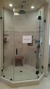 Photo Of A Neo Angle Shower Door With A