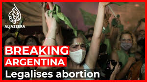 Argentine Senate approves bill to legalise abortion - YouTube