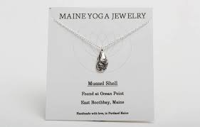 silver mussel s necklace maine