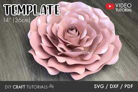 giant paper flower template with tutorial