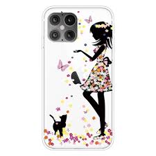 Iphone 12 | 12 pro. Sunsky For Iphone 12 12 Pro Shockproof Painted Transparent Tpu Protective Case Girl