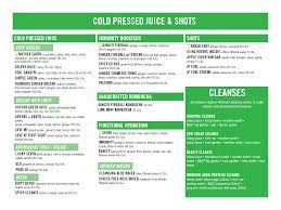 pdf menu juice press