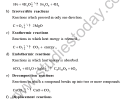 Science Chemical Reactions Chapter Notes