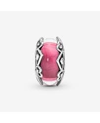 Love Pink Murano Glass Charm