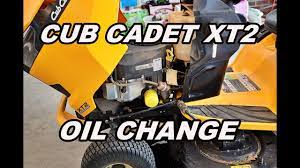 Cub Cadet XT2 Oil Change - YouTube