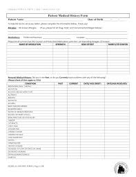 Patient Medical History Template Post Navigation Previous Medical