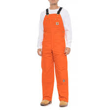 Carhartt R02 Quilt Lined Duck Bib Overalls Insulated Factory Seconds For Men