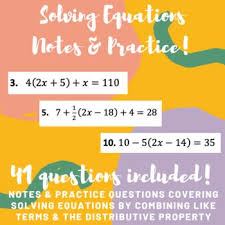 Solving Equations By Combining Like