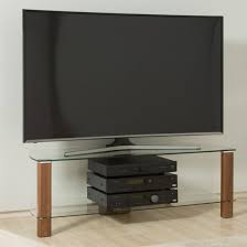 century large clear glass tv stand in